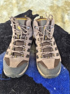 Columbia Brown and Yellow Men's Hiking Shoes